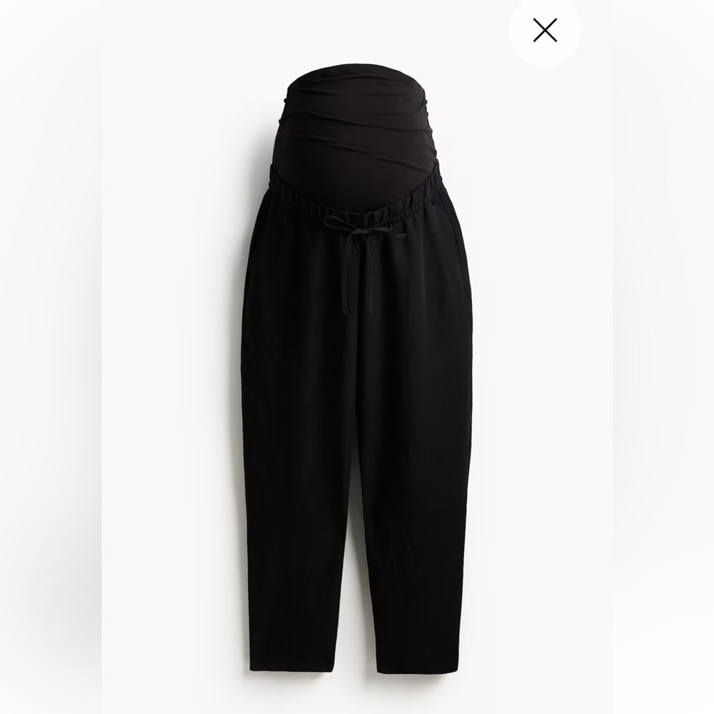 H&M Mama Linen Blend Pant, size medium